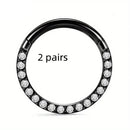 Stainless Steel Nose Ring Diamond Ring