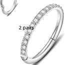 Stainless Steel Nose Ring Diamond Ring