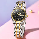 Roman Scale Fashion Calendar Quartz Watch Waterproof Ladies